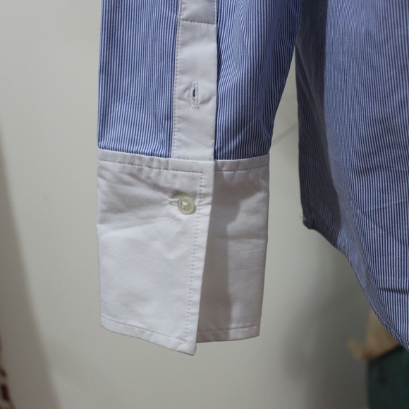 Banana Republic pullover collared pinstriped shirt - Picture 5 of 10